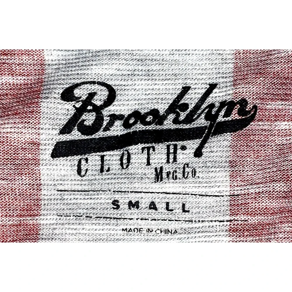 Brooklyn Cloth Mfg Co. Men Tank Top Size Small Grey Stars & Stripes Cotton Blend - Picture 5 of 5